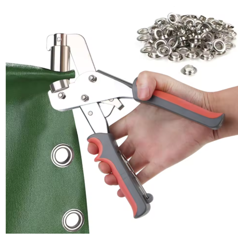 EyeletPliers Set mit silbernen Oesen