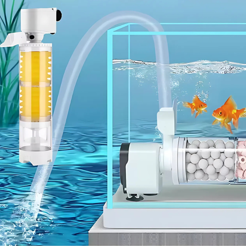 AquariumFilter im Vergleich mit einer externen Filterkammer im Aquarium