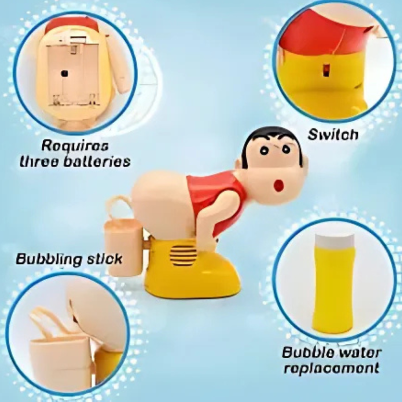 BubbleFun Elektrischer Seifenblasenbläser Scherzfigur