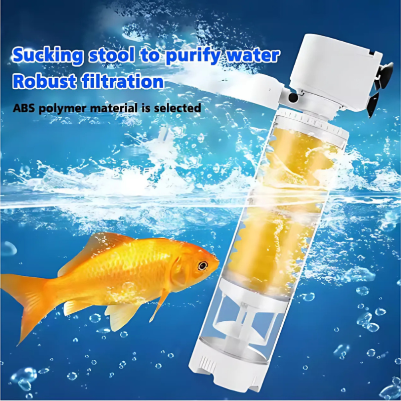 AquariumFilter aus robustem Kunststoff mit Filterwatte