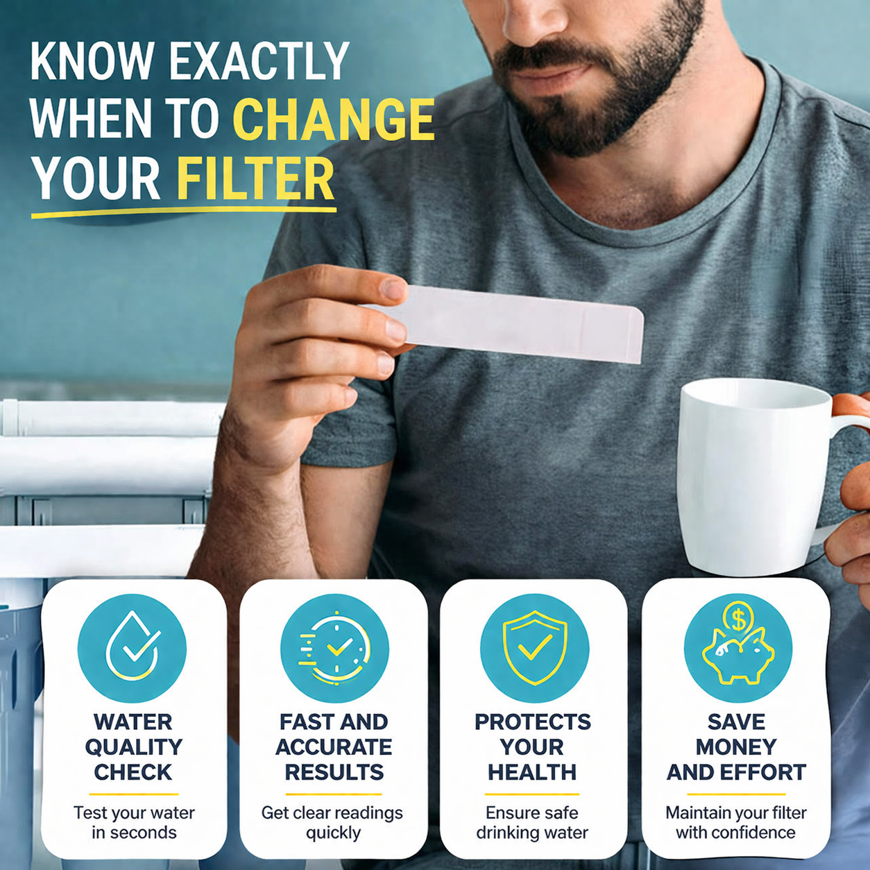 WaterTester – Sofortiges Wasserqualitätsprüfgerät, 2er Set