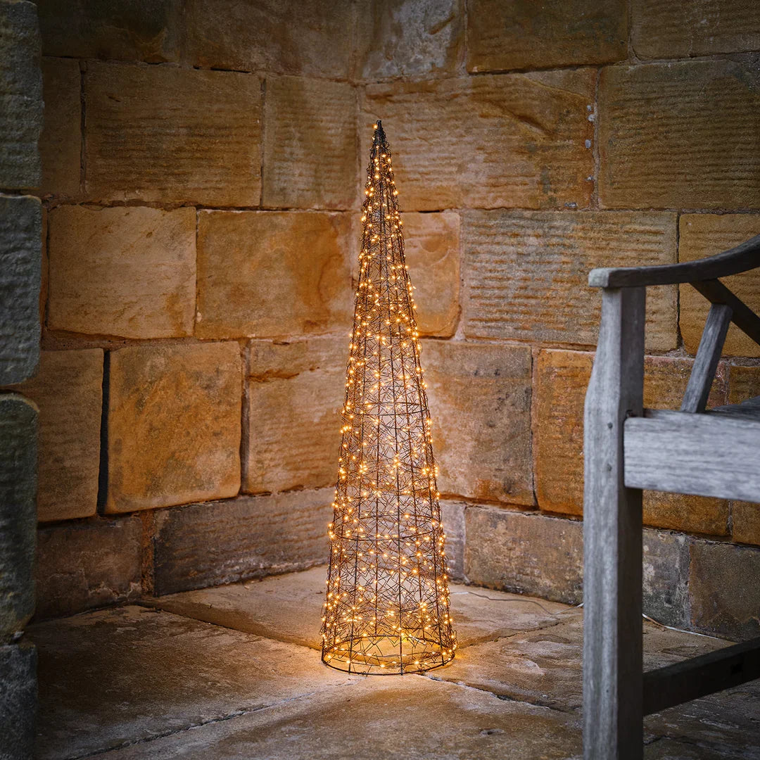 LED-Weihnachtsbaum aus Draht – 80 cm
