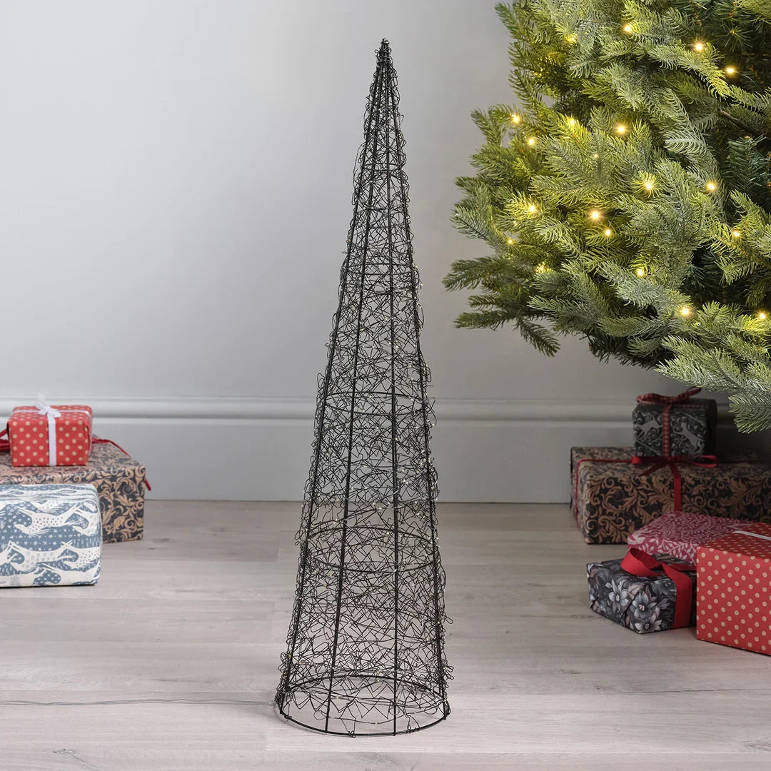 LED-Weihnachtsbaum aus Draht – 80 cm