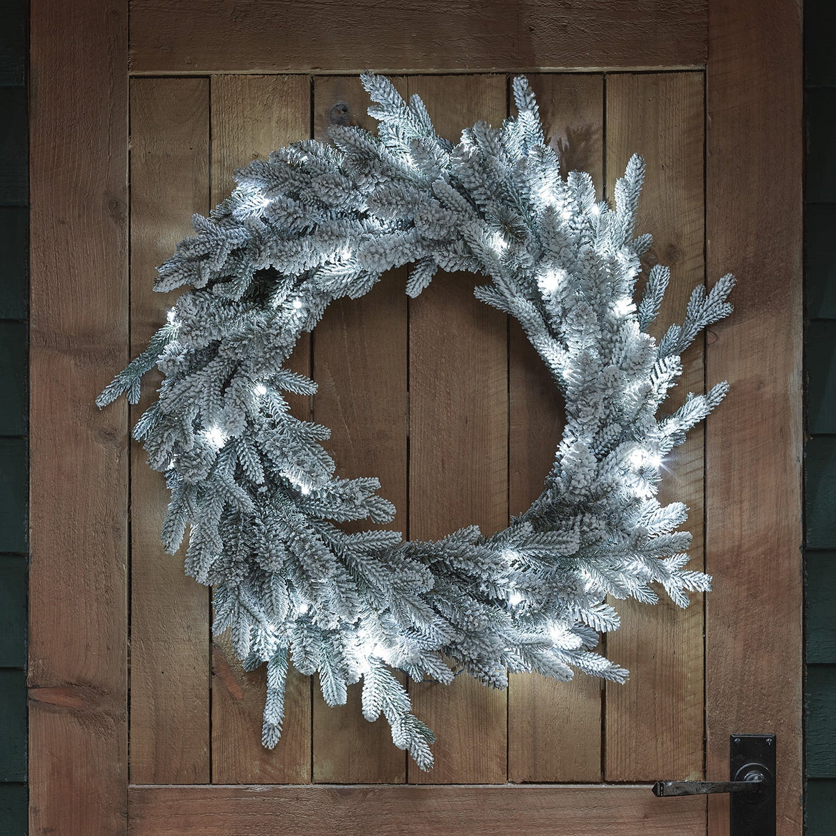 Weihnachtskranz beleuchtet – verschneit 60 cm