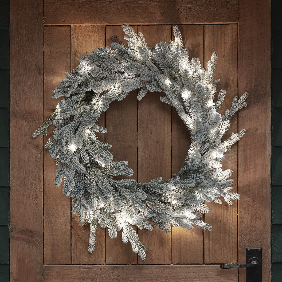 Weihnachtskranz beleuchtet – verschneit 60 cm