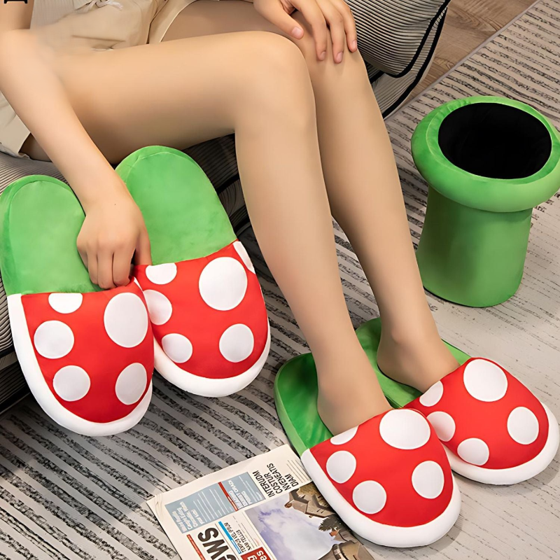 MushroomSlippers – Gemütliche Hausschuhe mit Pilzdesign