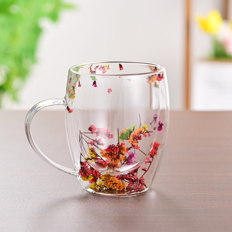 CrystalMug Doppelwandiges Glas, Isolierender Kaffeebecher