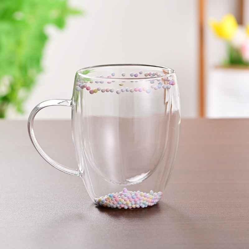 CrystalMug Doppelwandiges Glas, Isolierender Kaffeebecher