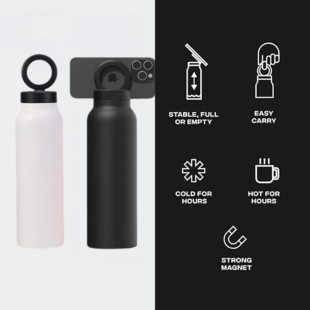 MagneticBottle Isolierflasche Mit Magnetischer Handyhalterung
