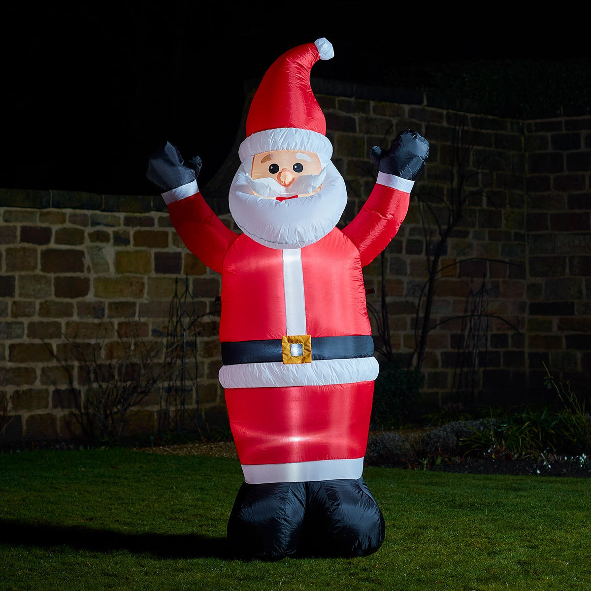 Aufblasbare Weihnachtsmann-Dekofigur winkend – 180 cm
