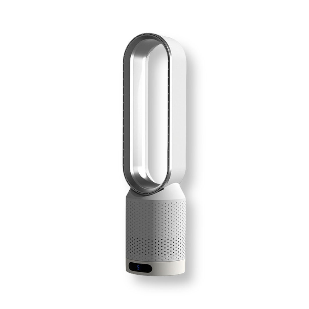 AirVibe Turmventilator silber, schlankes Design