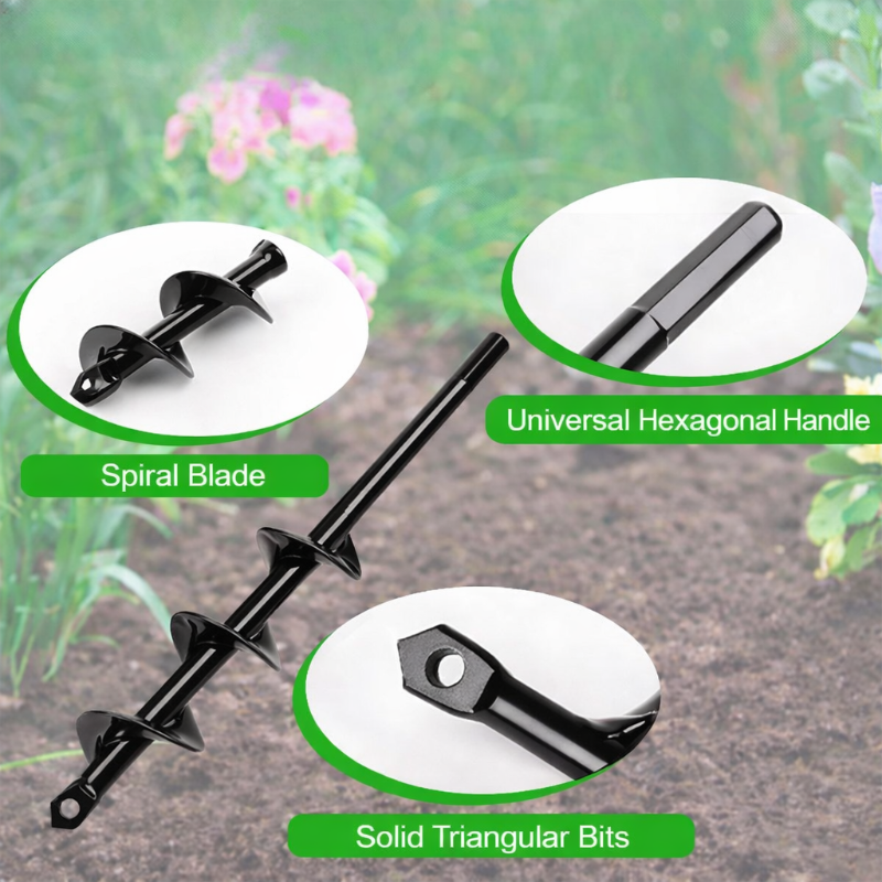 GardenAuger – Bohraufsatz für Pflanzlöcher, Gartenschnecke