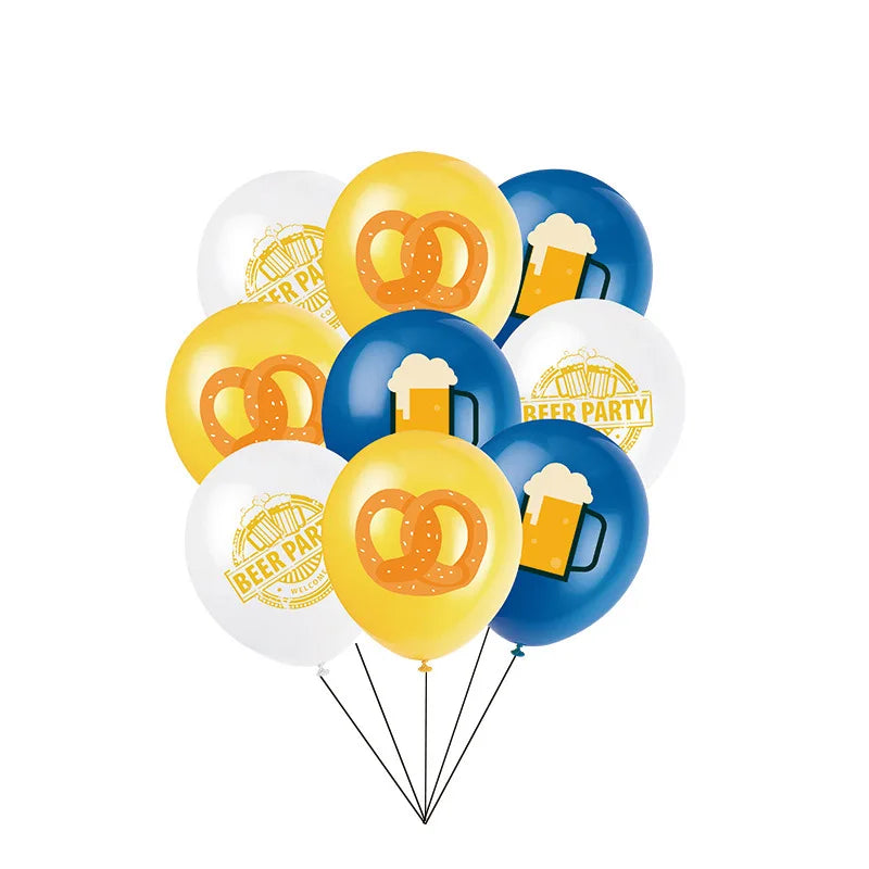 Oktoberfest Party-Deko Set, Banner Ballons Cake Topper