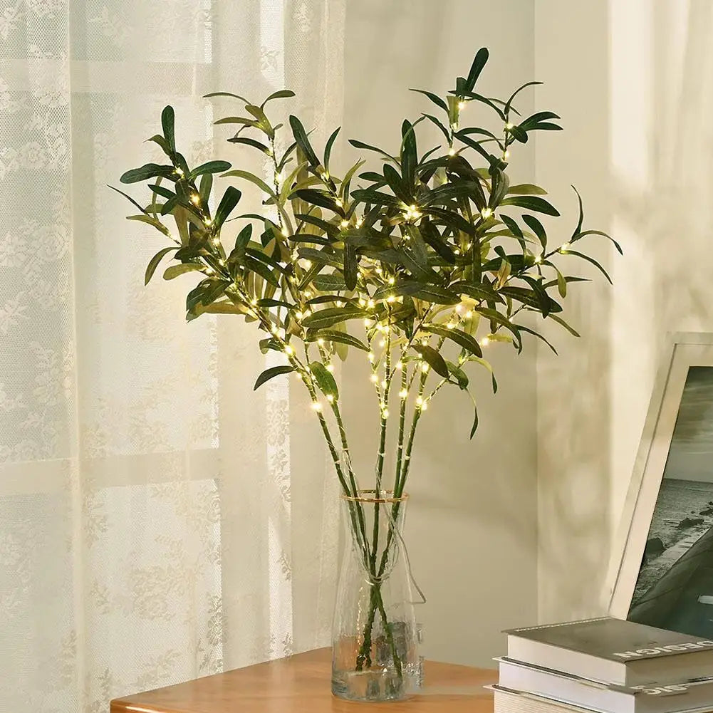LeafDecor – Beleuchtete Künstliche Blattdekoration, 2er Set