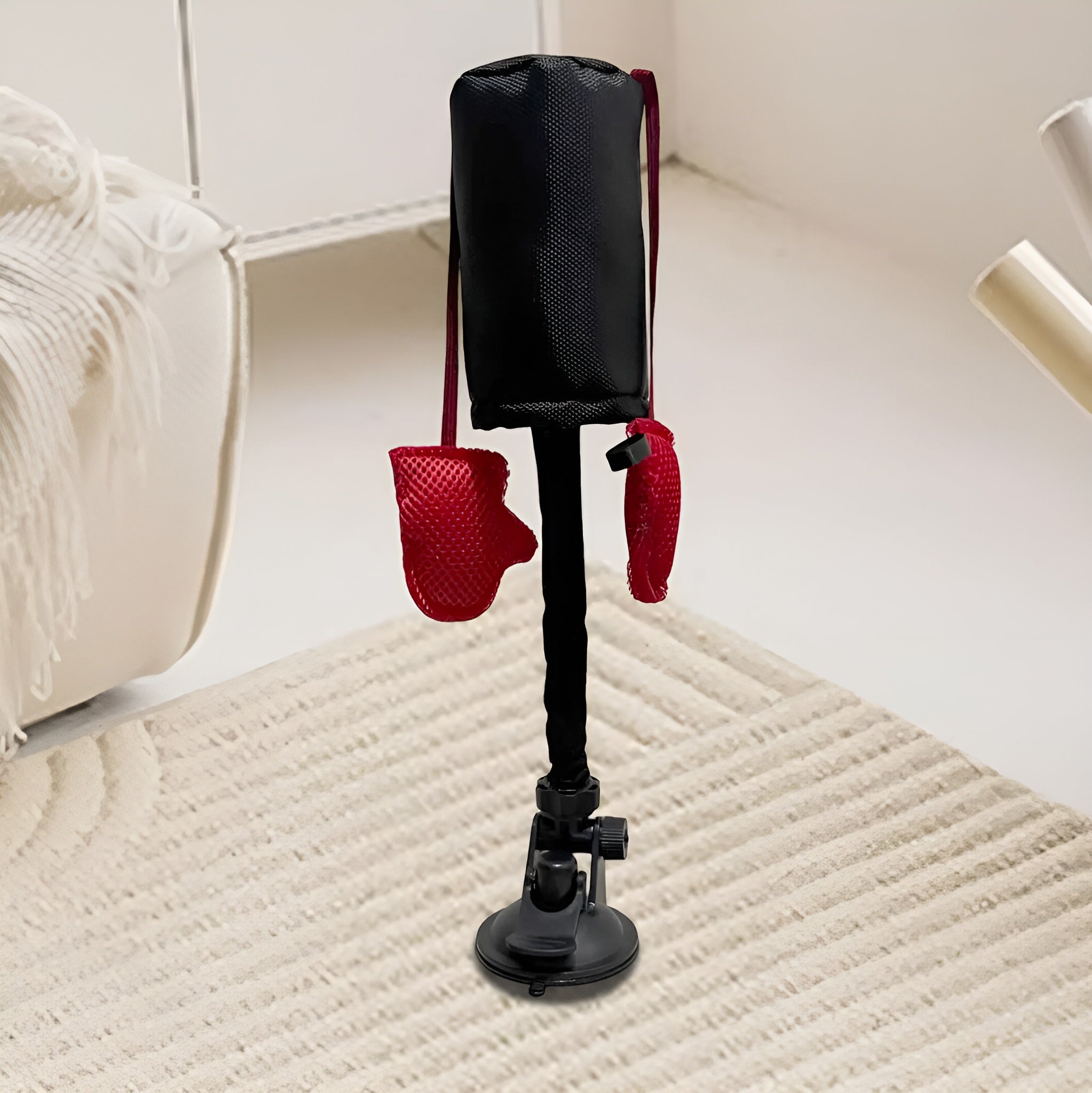 PunchingBag Katzenboxsack mit Saugnapf-Sockel und Boxhandschuhen