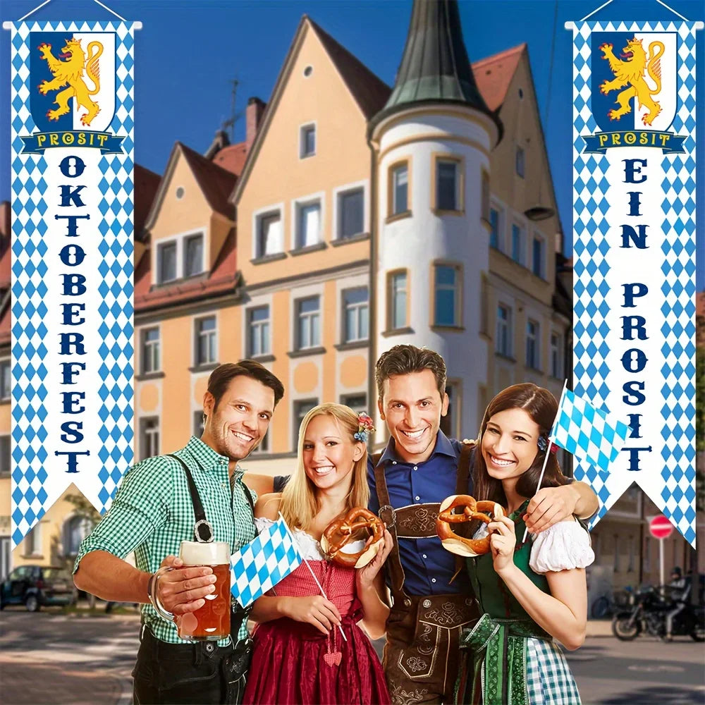 Oktoberfest Deko-Set, Banner Girlande & Partyspieße