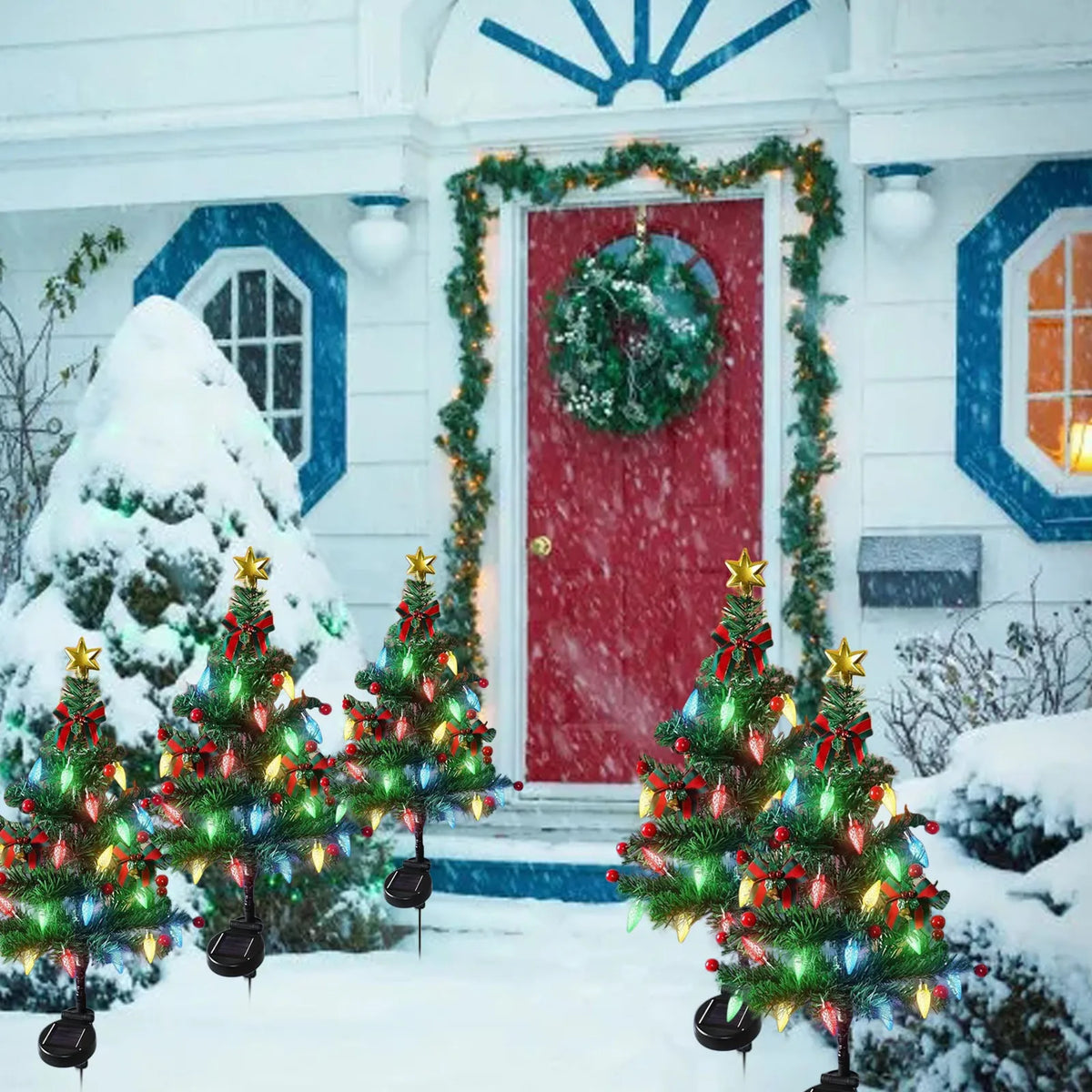 MiniTree – Solarbetriebene LED Weihnachtsbäumchen für Wege