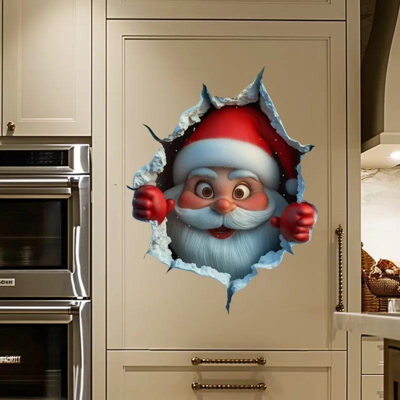 SantaSticker 3D Weihnachts-Wandaufkleber