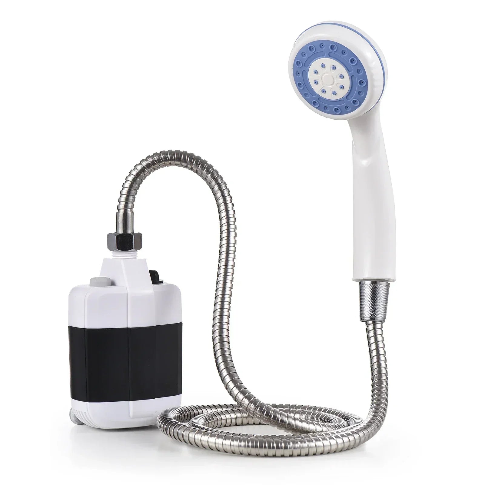 PortableShower Pumpen-Handdusche mit Handbrause, Pumpe und flexiblem Edelstahl-Schlauch