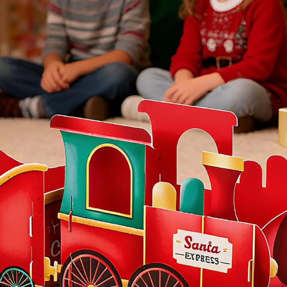 Weihnachts-Geschenkzug Lebkuchen-Design – Personalisierbare Zugdeko