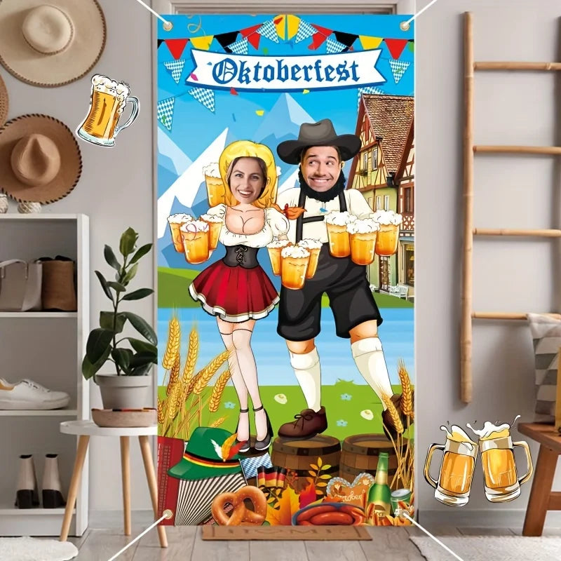 Oktoberfest Foto-Hintergrund, Kellner & Kellnerin Photo Booth