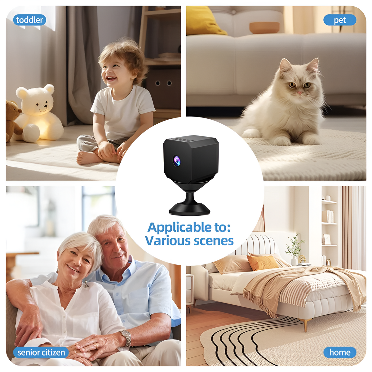 CompactCamera Kabellose HD Nachtsicht-Überwachungskamera