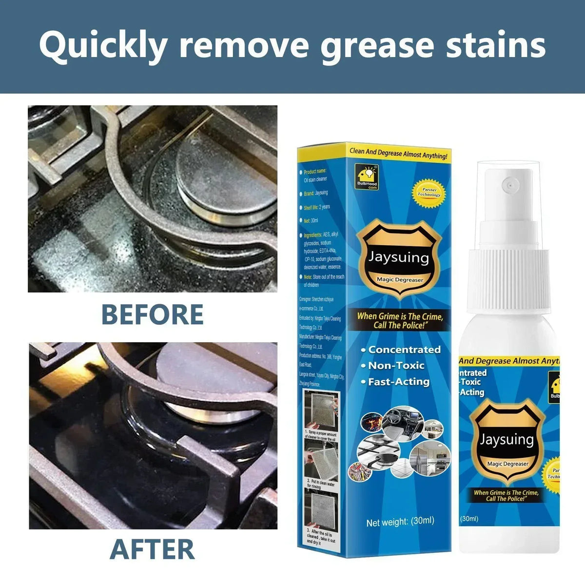 AntiGrease Schmierfett- Und Fettentferner Spray