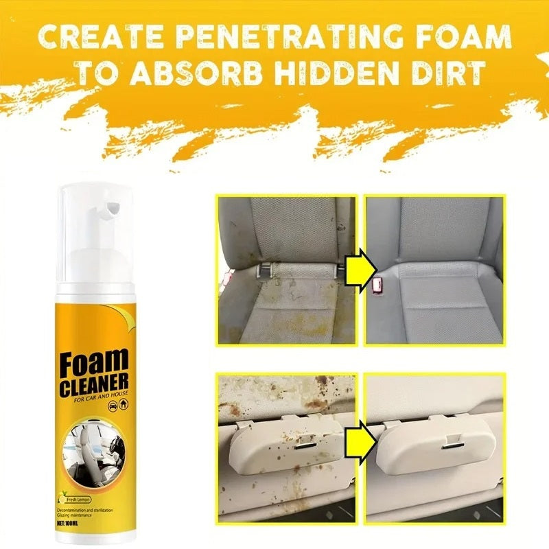 FoamCleaner Schaum dringt tief in Polster und Fugen ein