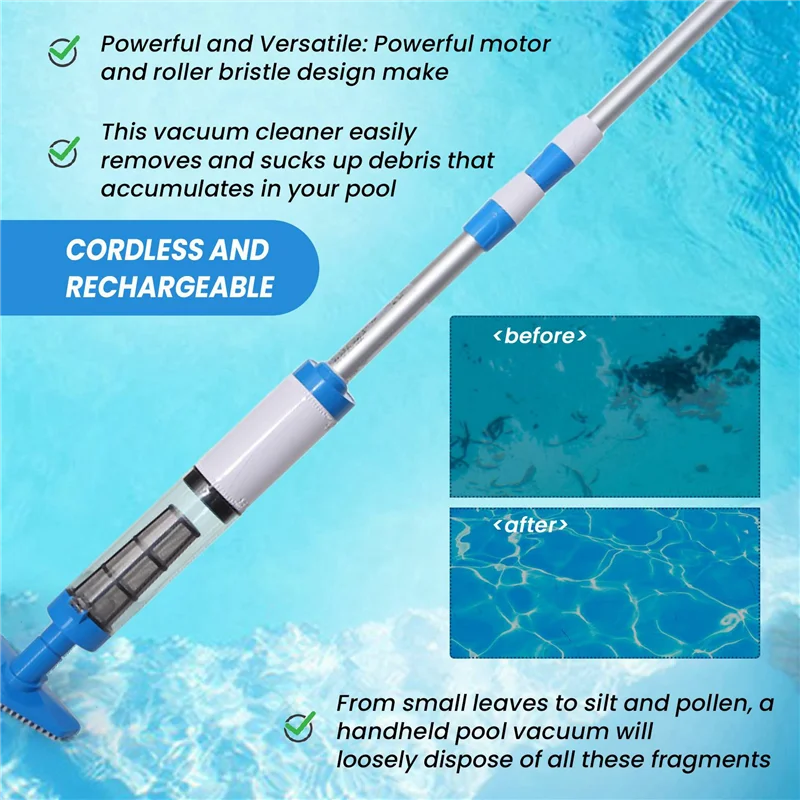 PoolCleaner Wiederaufladbarer Handstaubsauger Für Schwimmbecken