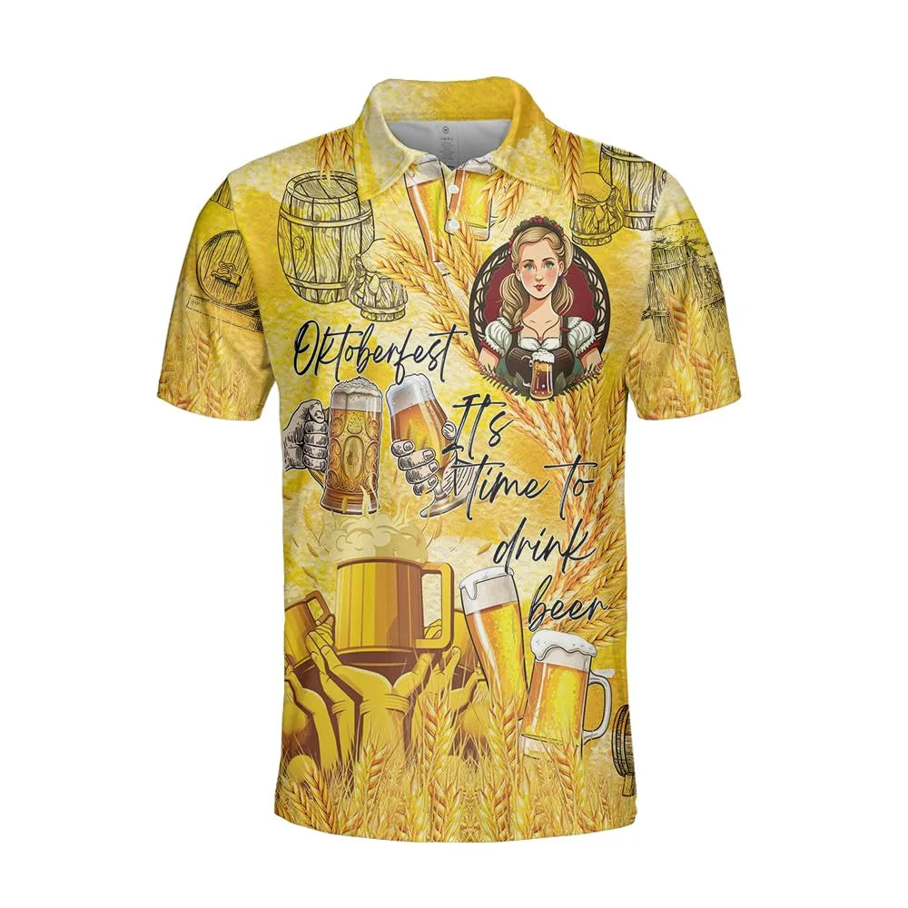 Oktoberfest Poloshirt, Trachten Look Unisex S-4XL