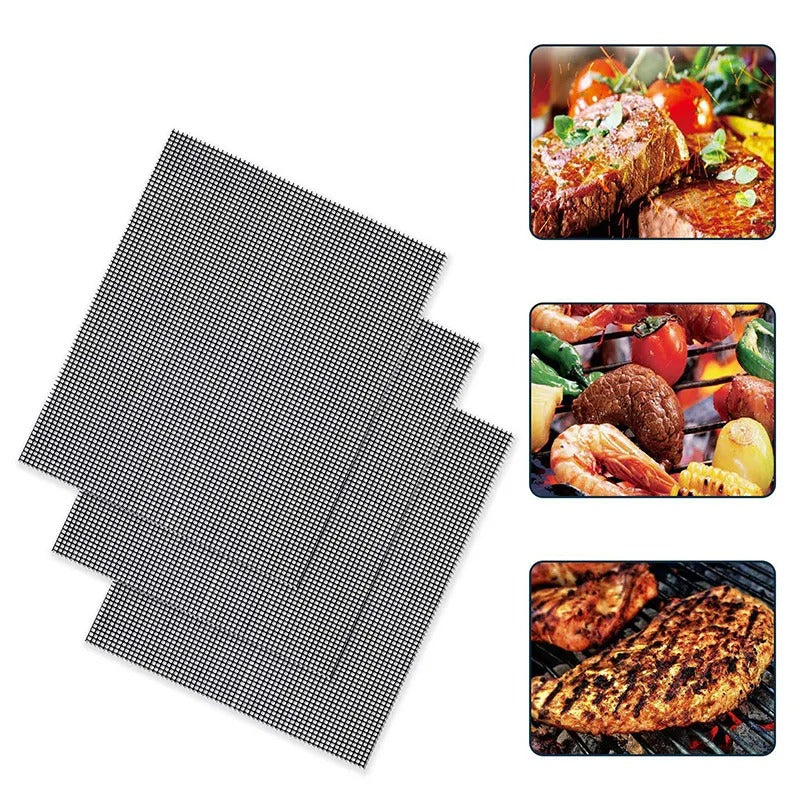Steak, Spieße und Hähnchen auf dem GrillNet zubereitet