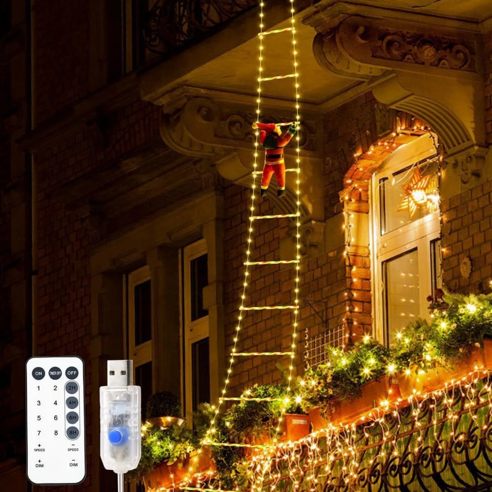 ChristmasLadder – Weihnachtsmann-LED-Leiter für den Außenbereich