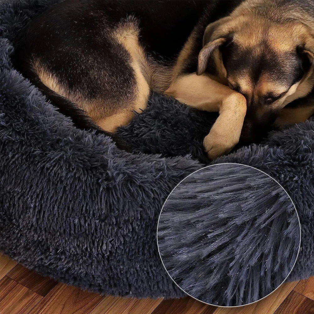 FurryBed Haustierbett Rund, Beruhigend und Waschbar