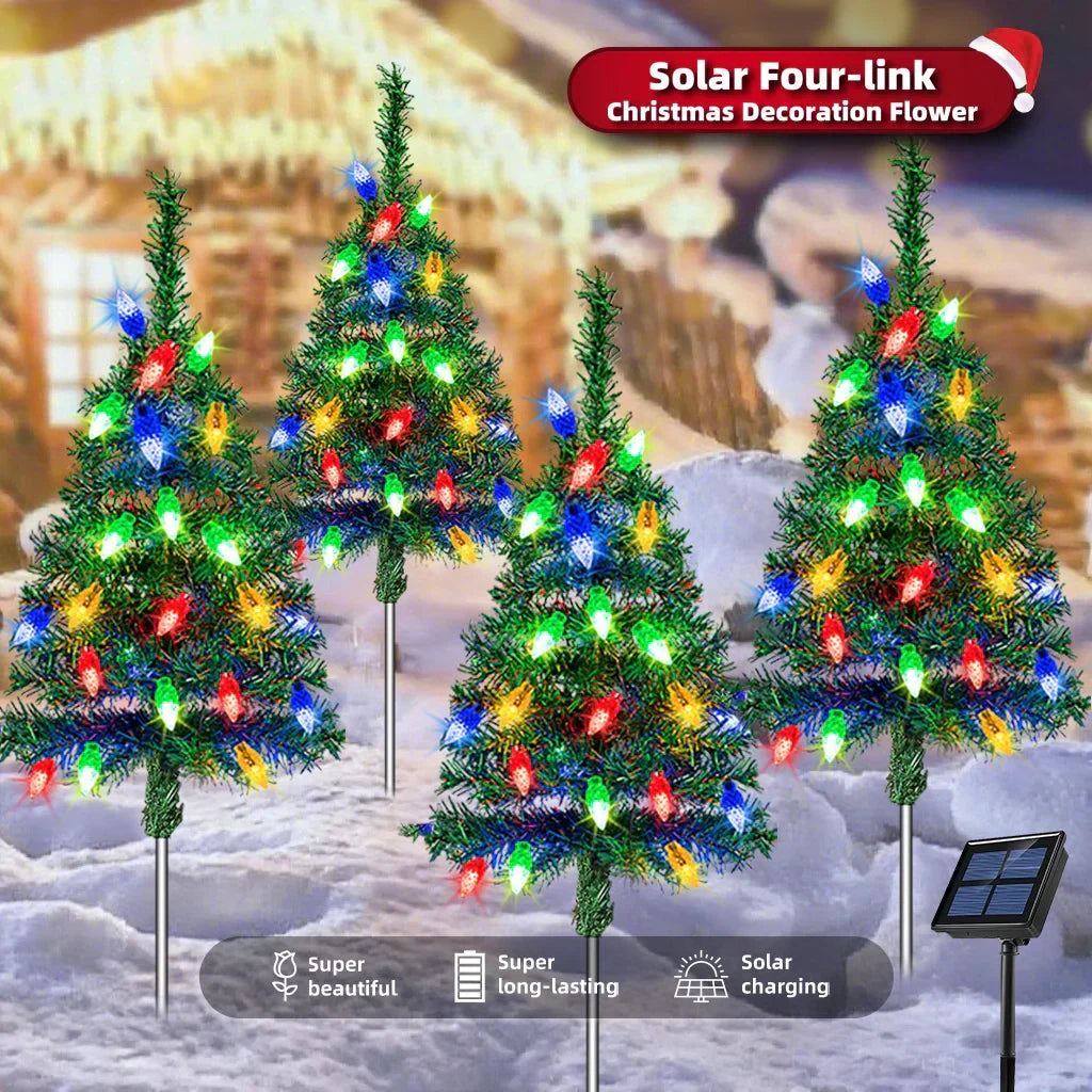 MiniTree – Solarbetriebene LED Weihnachtsbäumchen für Wege