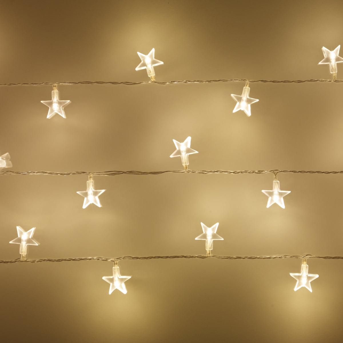 LED-Lichterkette Stern warmweiß – 30er