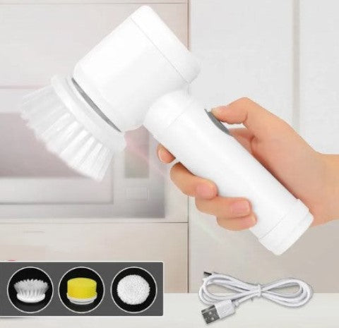 MagicBrush Set mit drei austauschbaren Bürstenköpfen und USB-Ladekabel