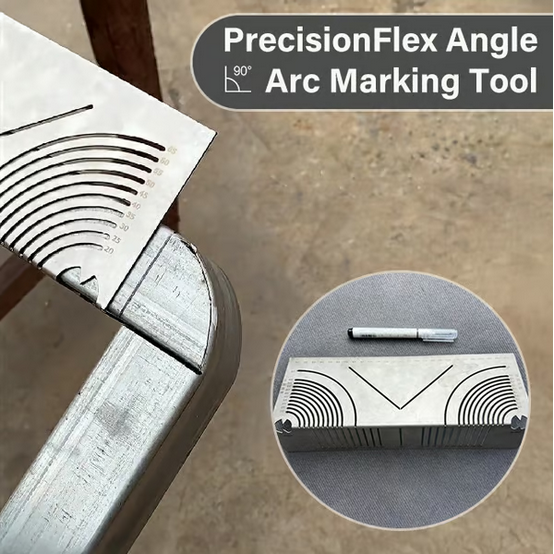 ArcRuler 3-in-1 Werkzeug am Metallrohr