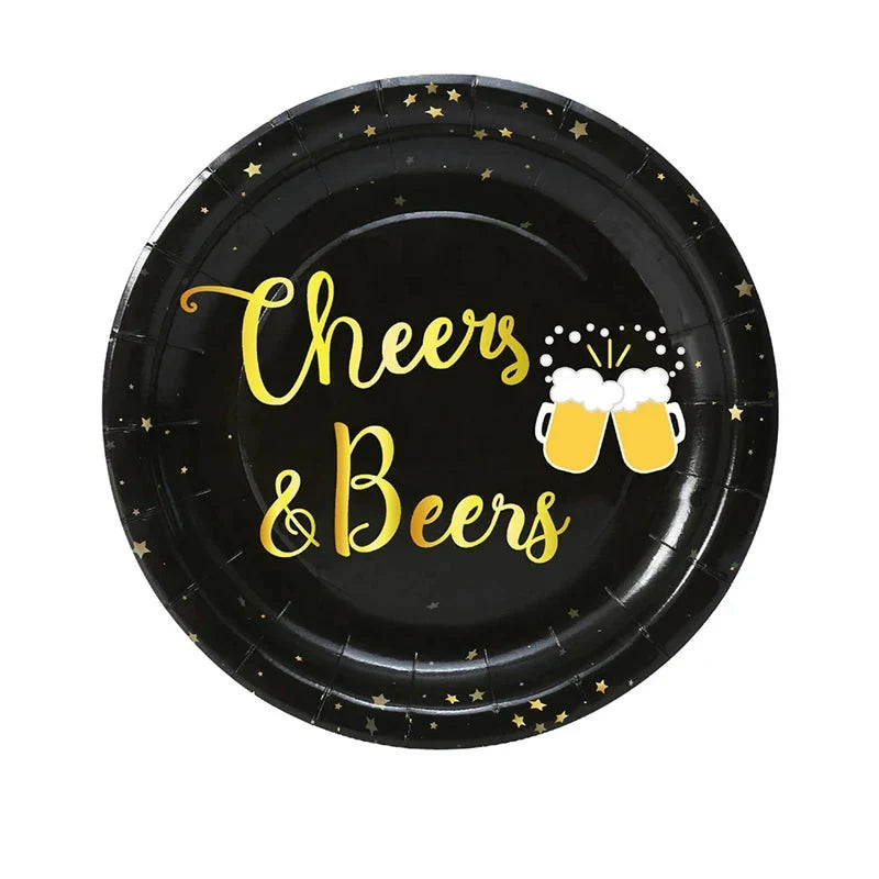 Oktoberfest Einweg-Partygeschirr Set Cheers & Beers, 16 Gäste
