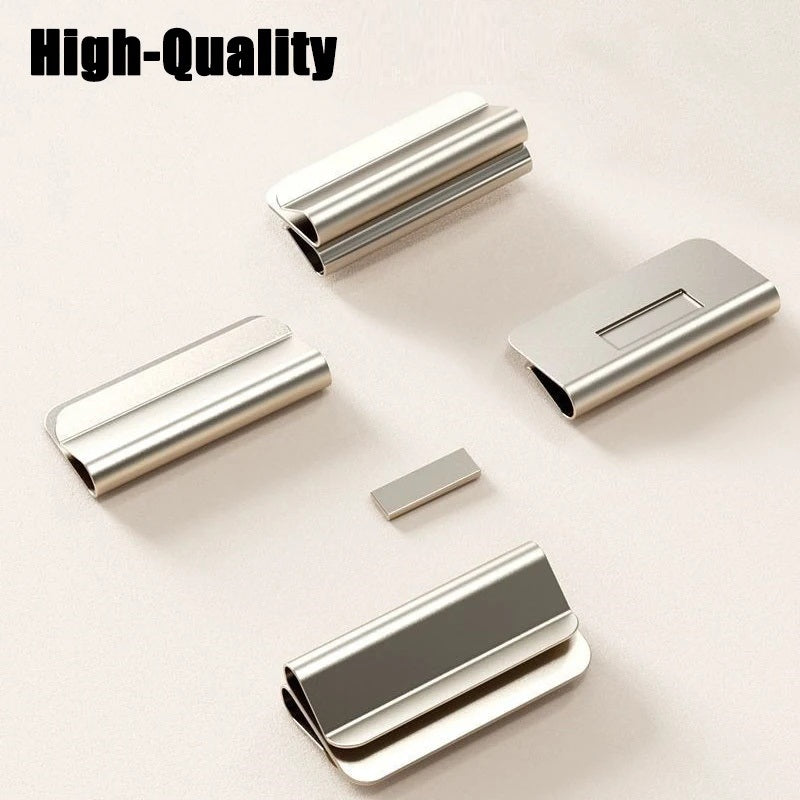 Magnetic curtain tiebacks, drill-free, set of 4