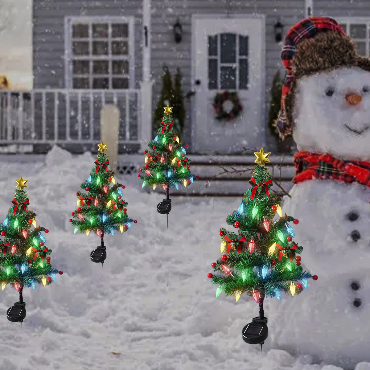 MiniTree – Solarbetriebene LED Weihnachtsbäumchen für Wege