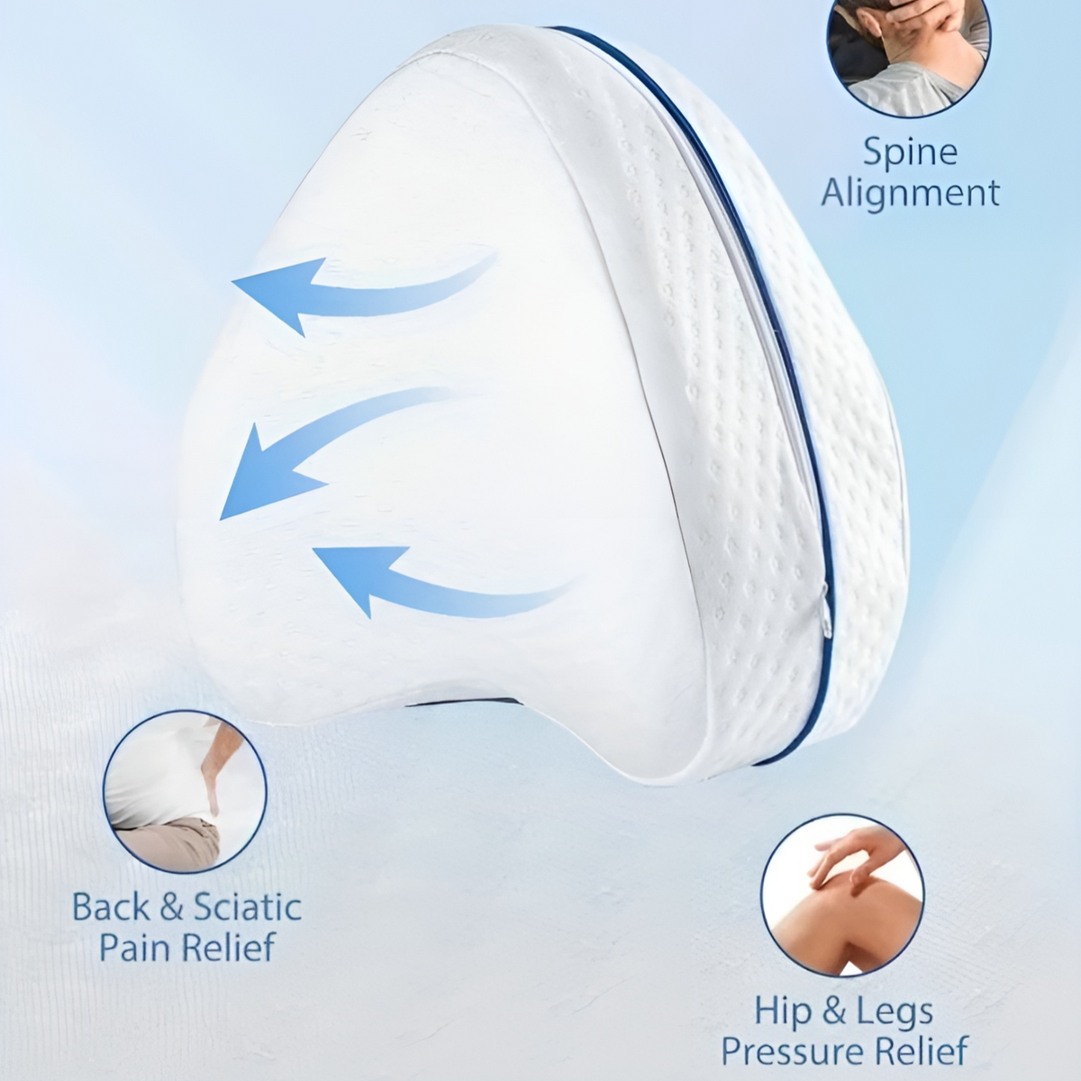 LegPillow Memory-Schaum Beinkissen Für Knieunterstützung Und Ausrichtung
