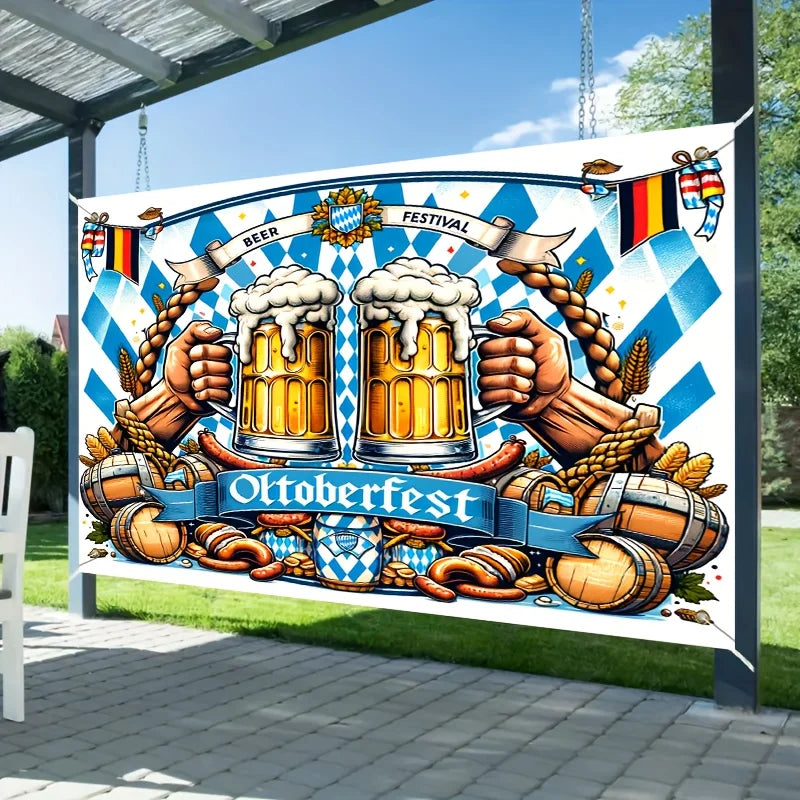 Oktoberfest Banner Bayerisches Motiv, Wetterfeste Deko
