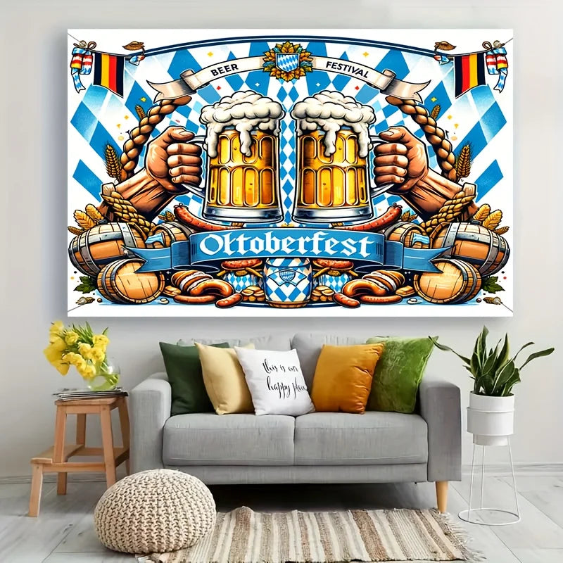 Oktoberfest Banner Bayerisches Motiv, Wetterfeste Deko