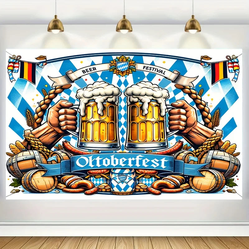 Oktoberfest Banner Bayerisches Motiv, Wetterfeste Deko