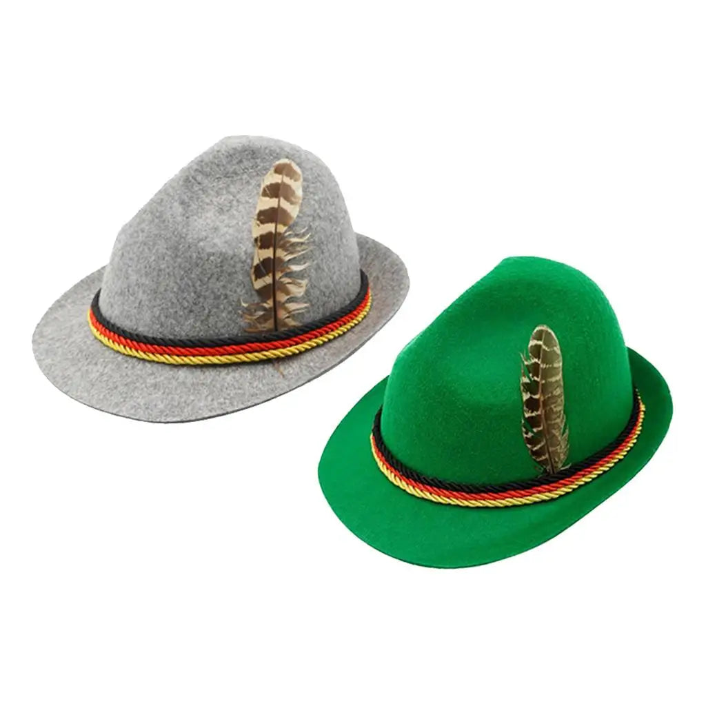 Bayerischer Trachtenhut mit Feder Oktoberfest, Filzhut Unisex