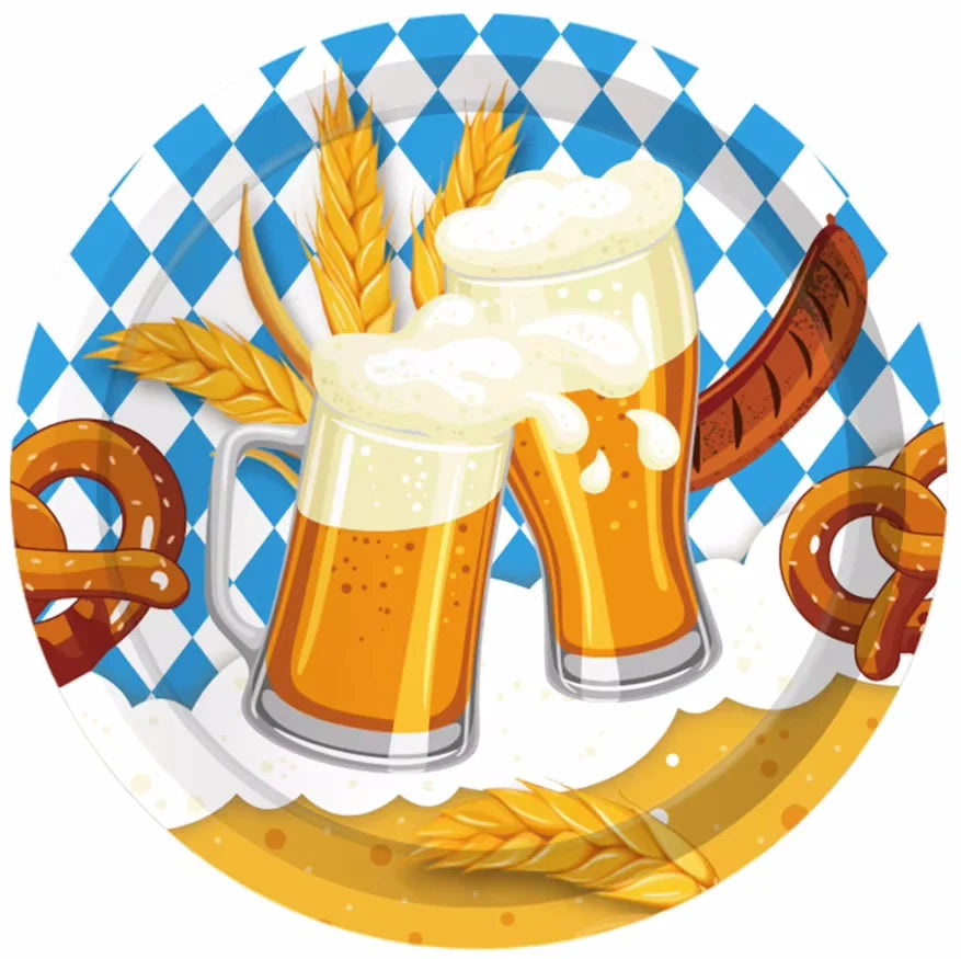 Oktoberfest Einweg-Partygeschirr Set, 76-teilig Partyzubehör