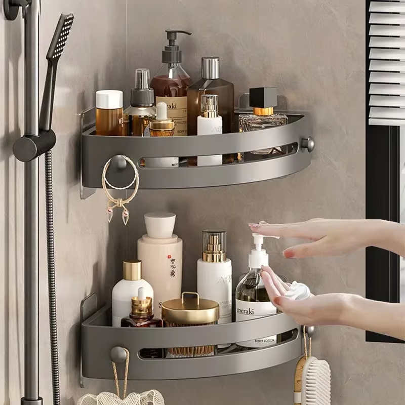 TriangleShelf Stanzfreies Eckregal Für Dusche Und Bad