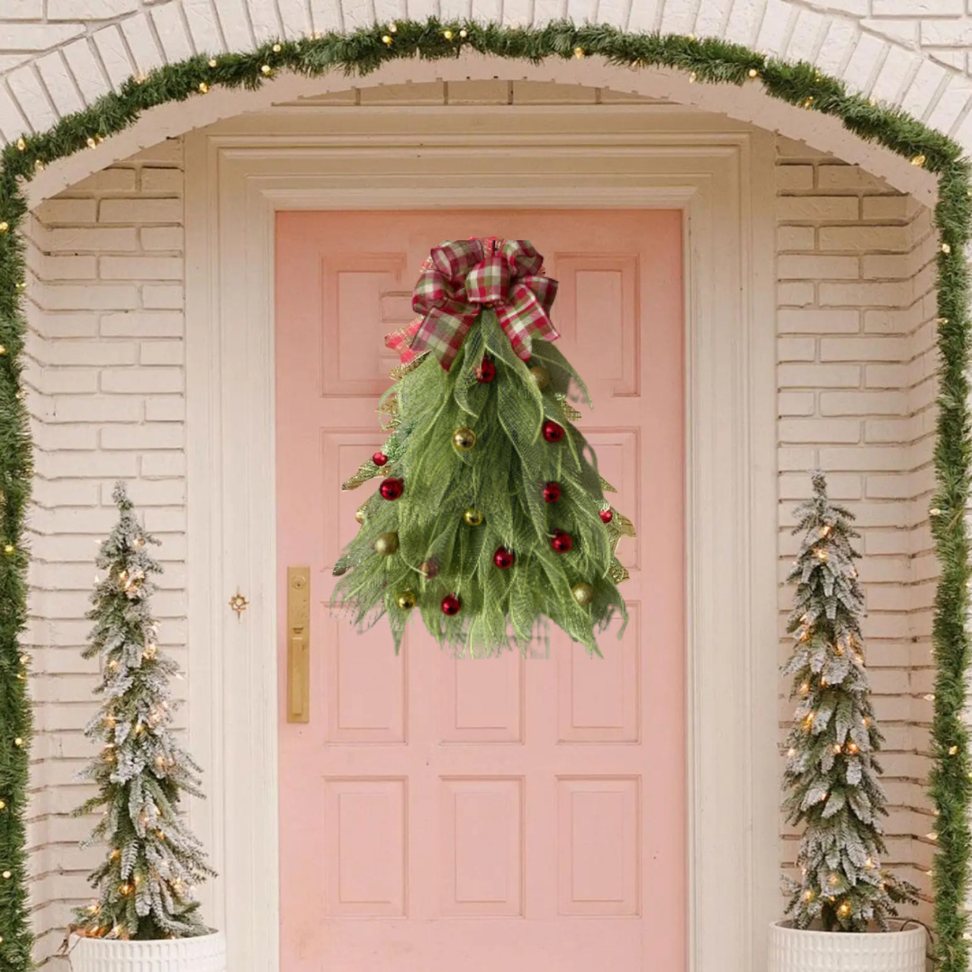 Weihnachtskranz Tür- und Wanddekoration – Klassisches Design