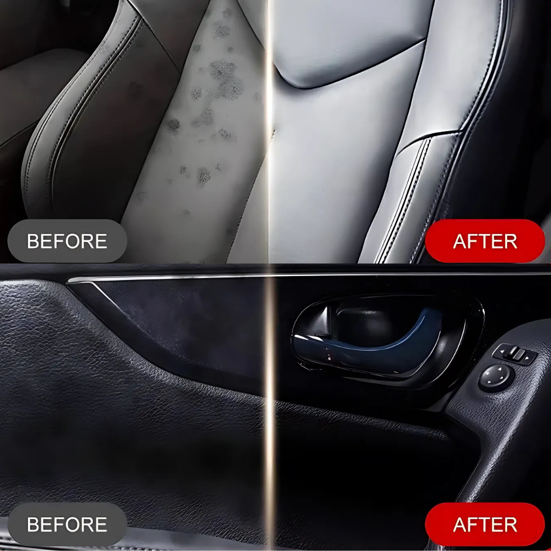 LeatherCream Anwendung im Auto