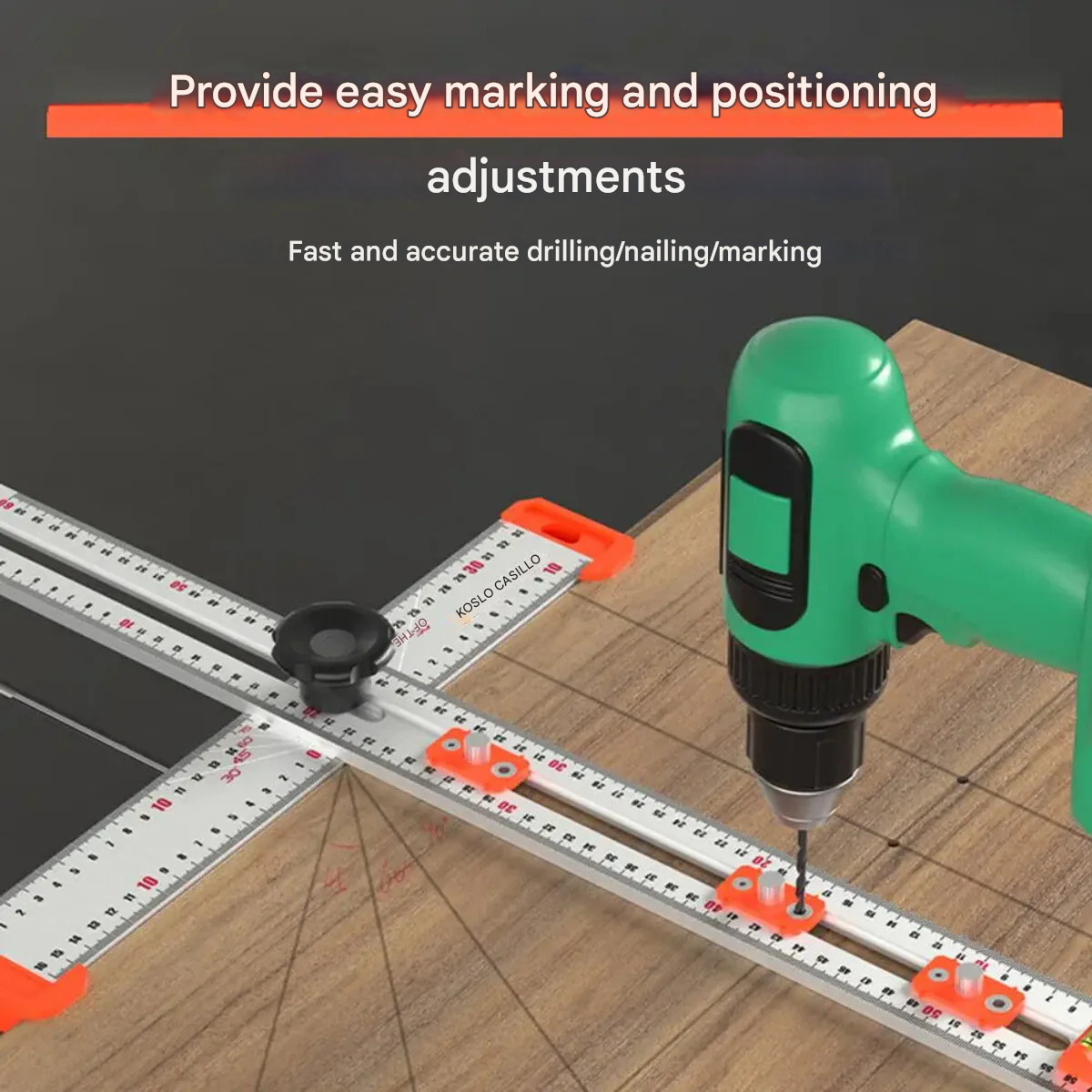 DrillRuler 2-in-1 Bohr-Positionierungslineal